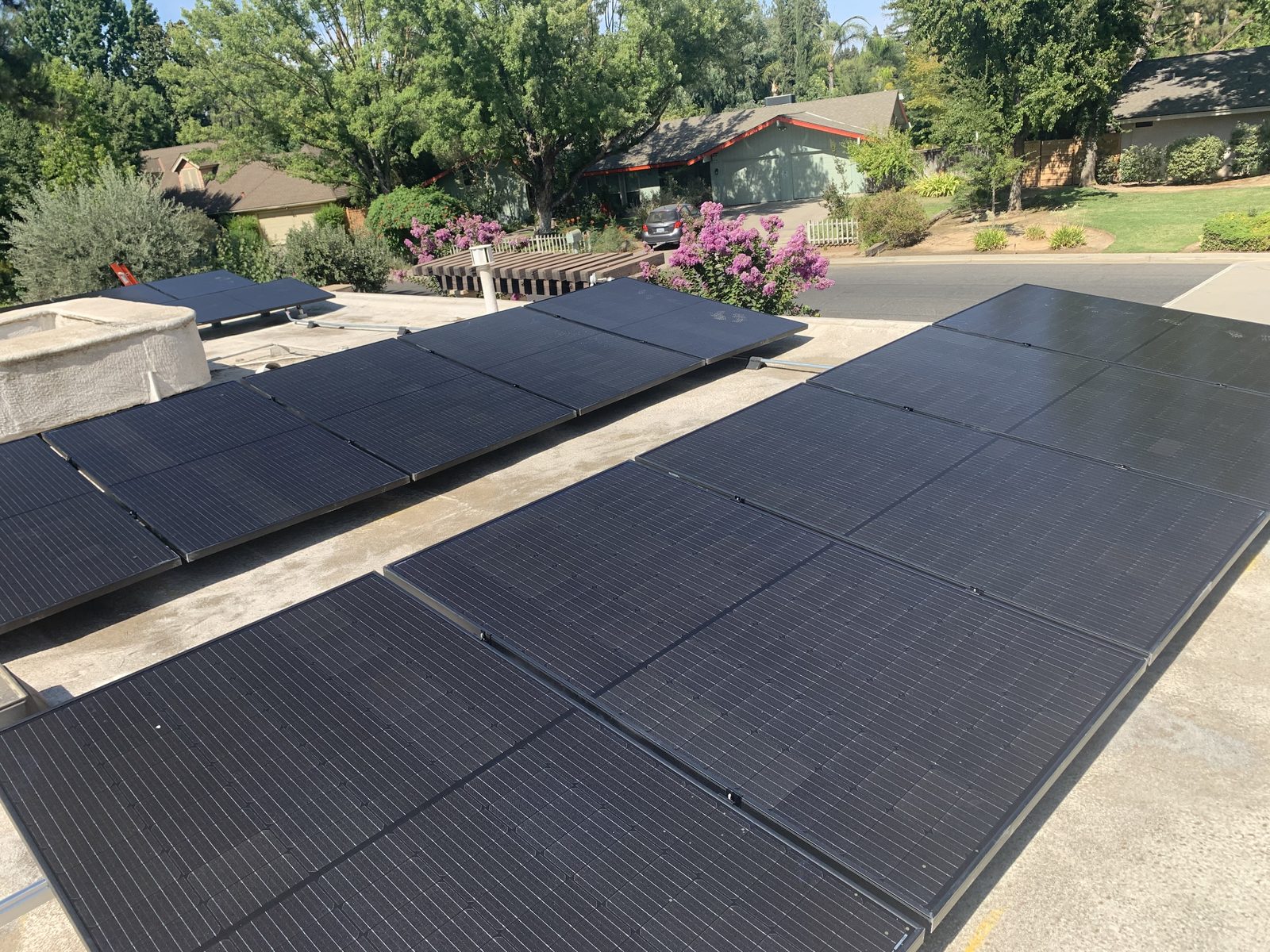 Close-up of Tier-1 panels installed by Net Metering Systems on a Fresno home
